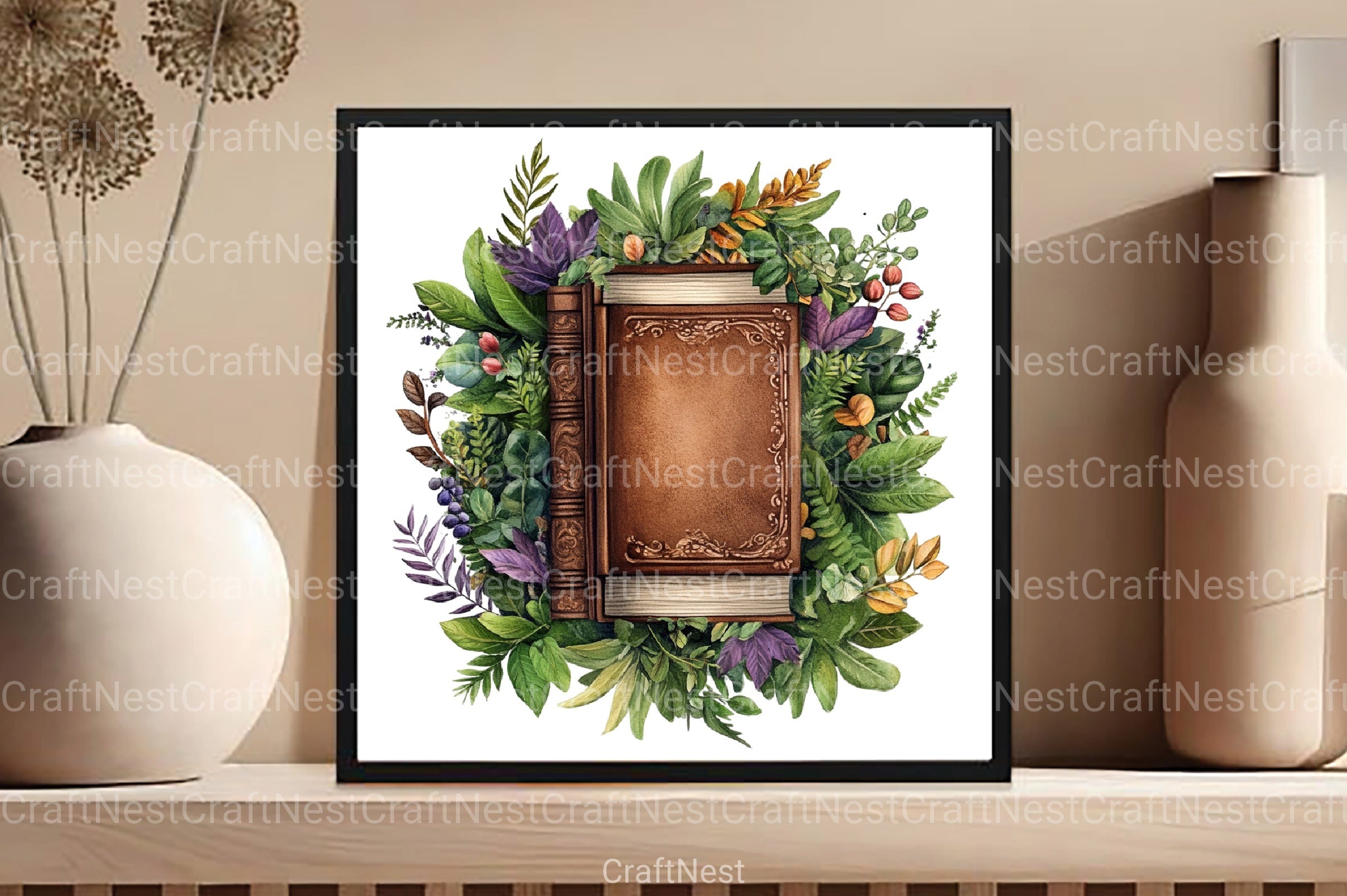 Vibrant Flower Wreath Clipart Bundle for Book Design - CraftNest - Digital Crafting and Art