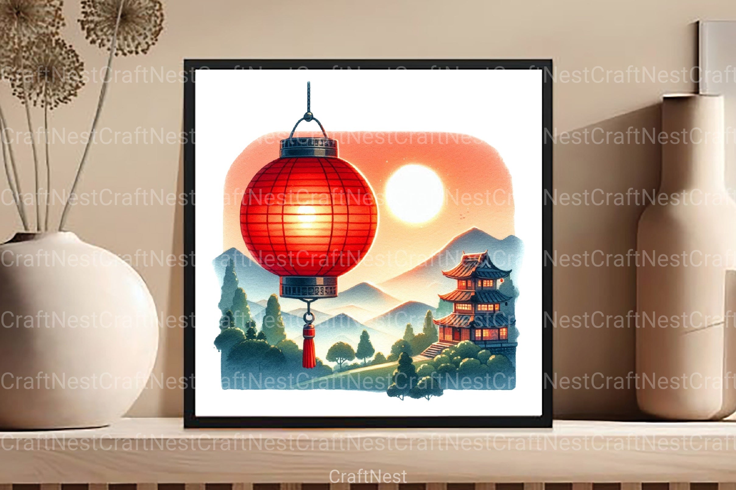 Japanese Landscape Clipart Bundle - CraftNest - Digital Crafting and Art