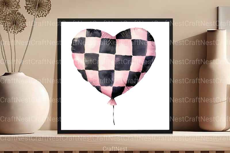 Black and Pink Gingham Summer Clipart Bundle 2 - CraftNest - Digital Crafting and Art