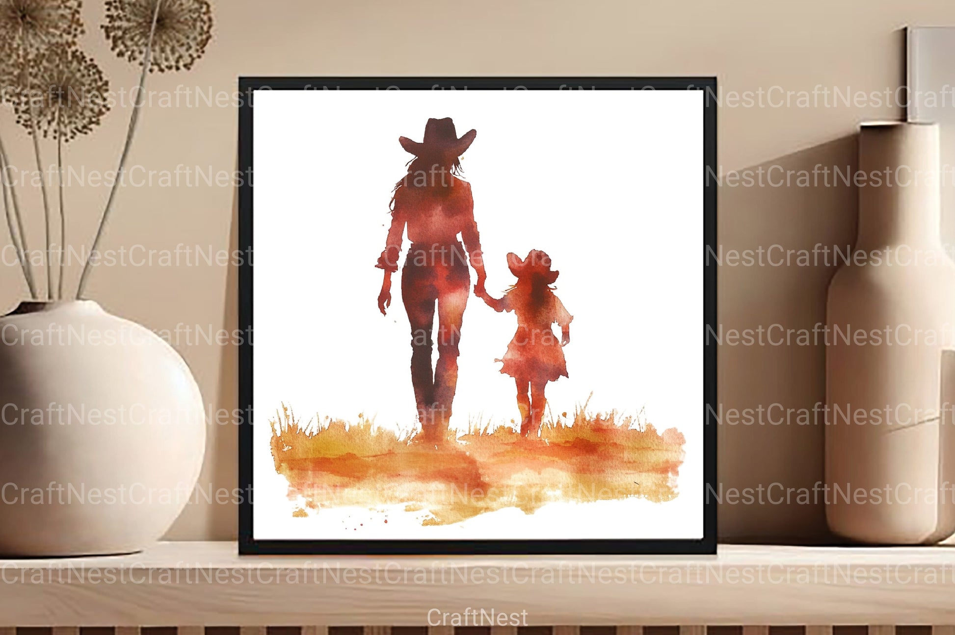 Western Mother's Day Cowgirl Clipart Bundle 99 - CraftNest - Digital Crafting and Art