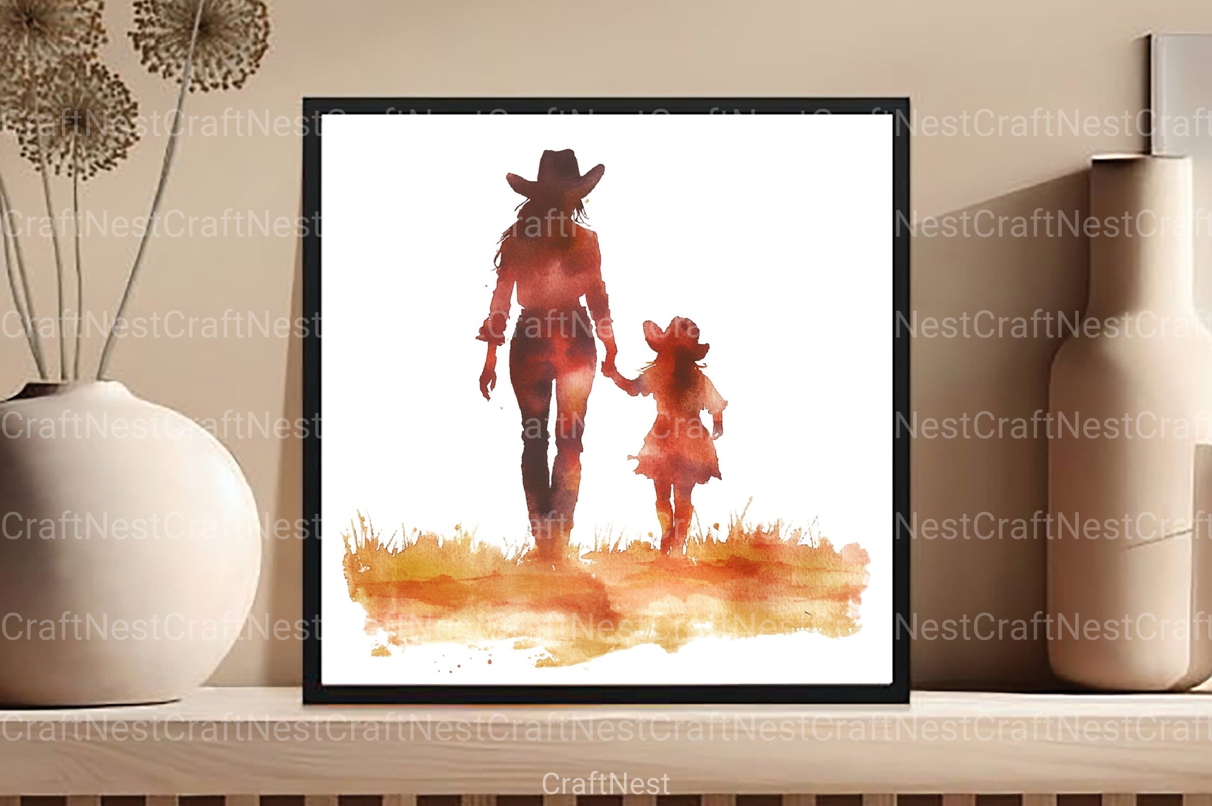 Western Mother's Day Cowgirl Clipart Bundle 99 - CraftNest - Digital Crafting and Art