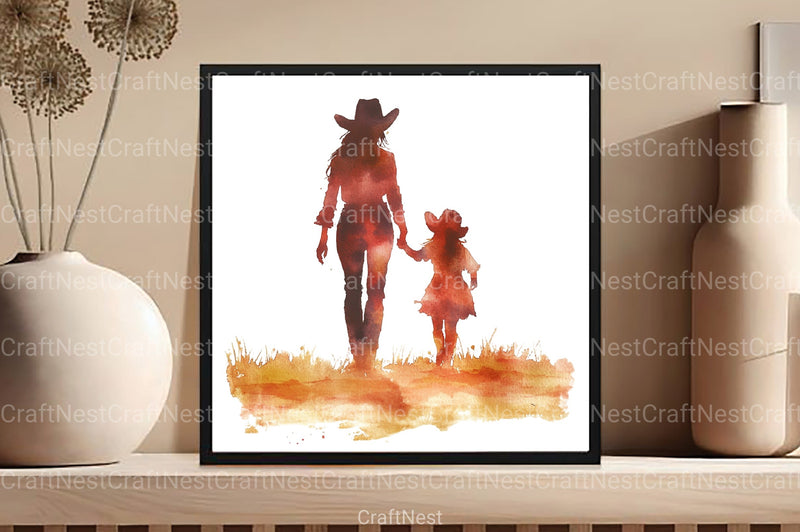 Western Mother's Day Cowgirl Clipart Bundle 99 - CraftNest - Digital Crafting and Art