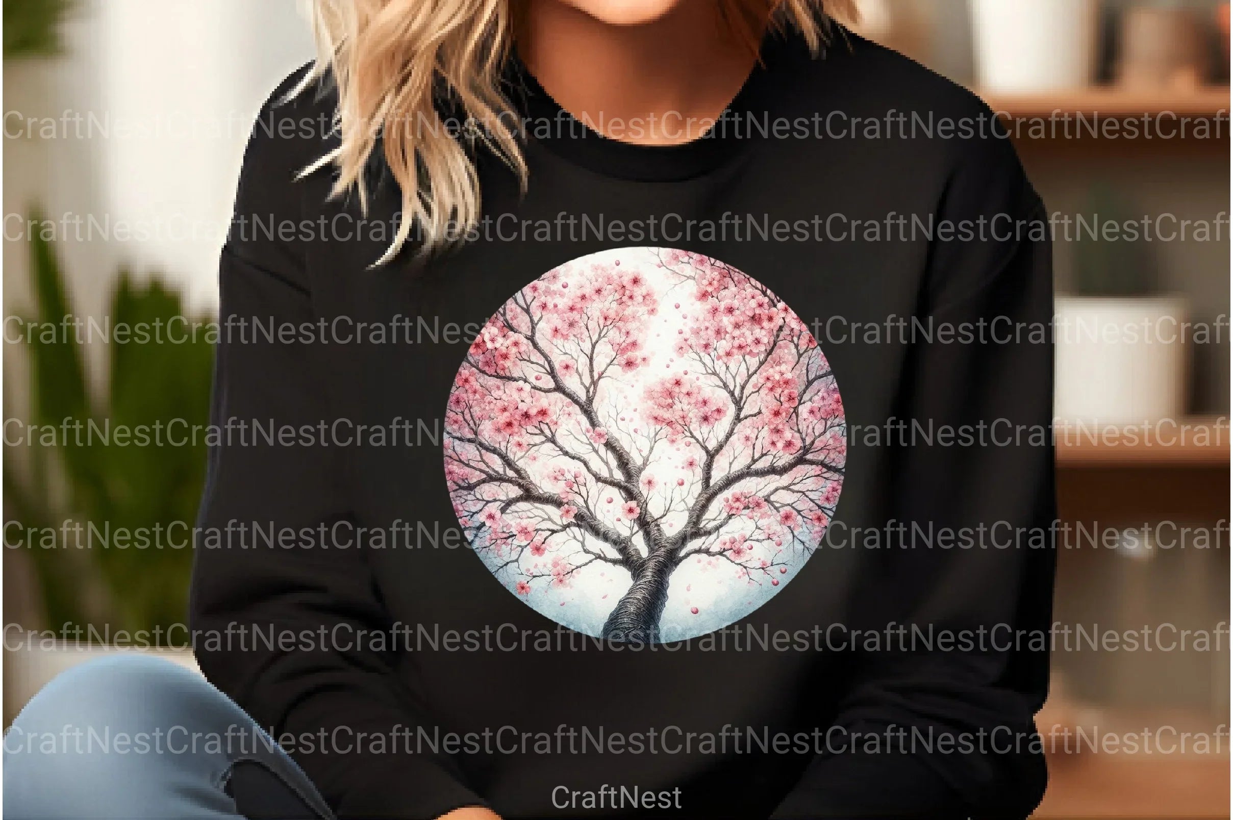 Japanese Cherry Blossom Tree Clipart Bundle 5 - CraftNest - Digital Crafting and Art