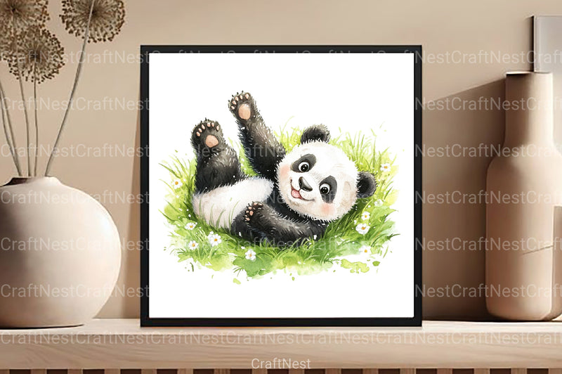 Cute Panda Clipart Bundle 9 - CraftNest - Digital Crafting and Art