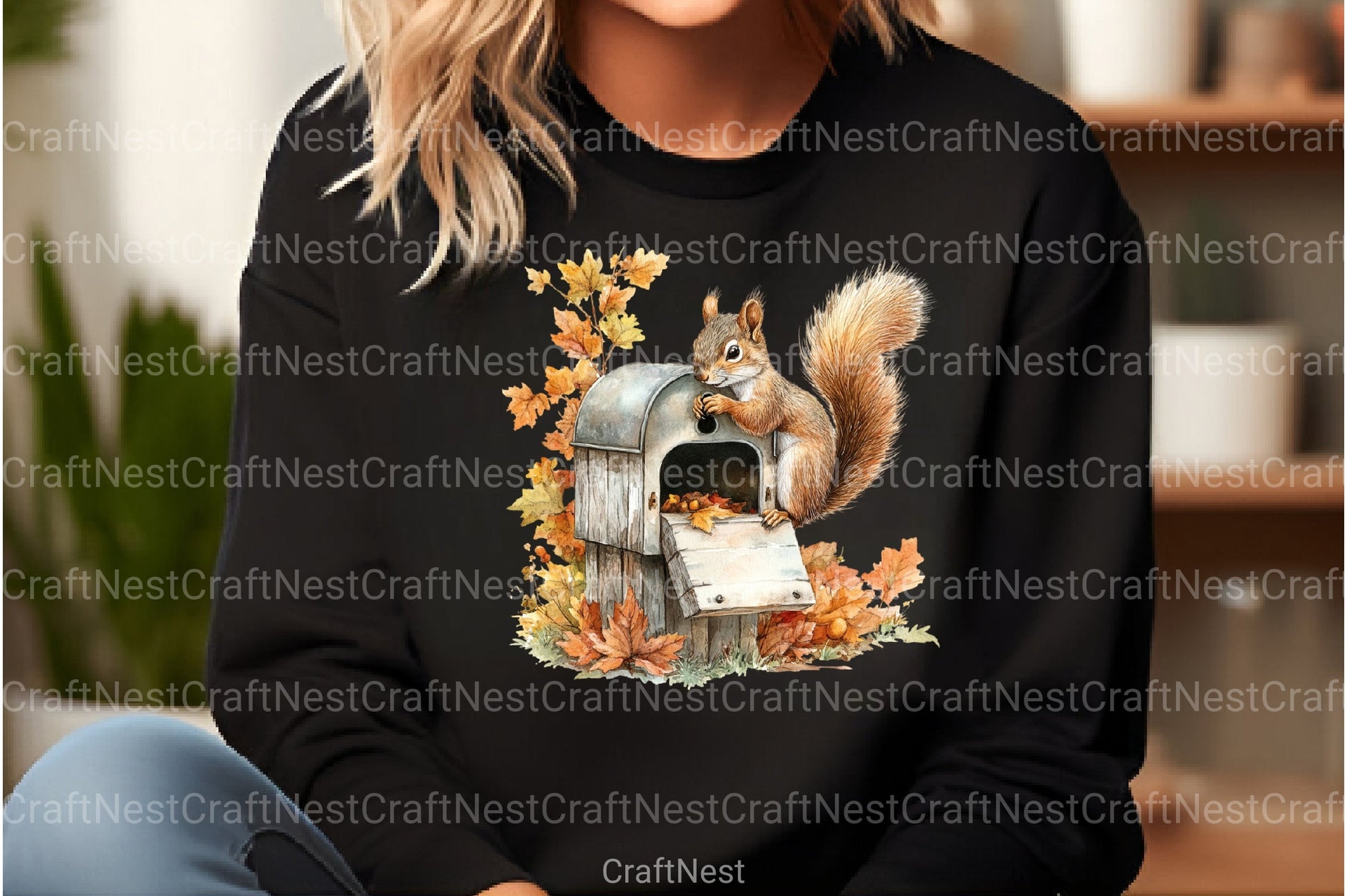 Autumn Squirrel with Mailbox Clipart Bundle 4 - CraftNest - Digital Crafting and Art