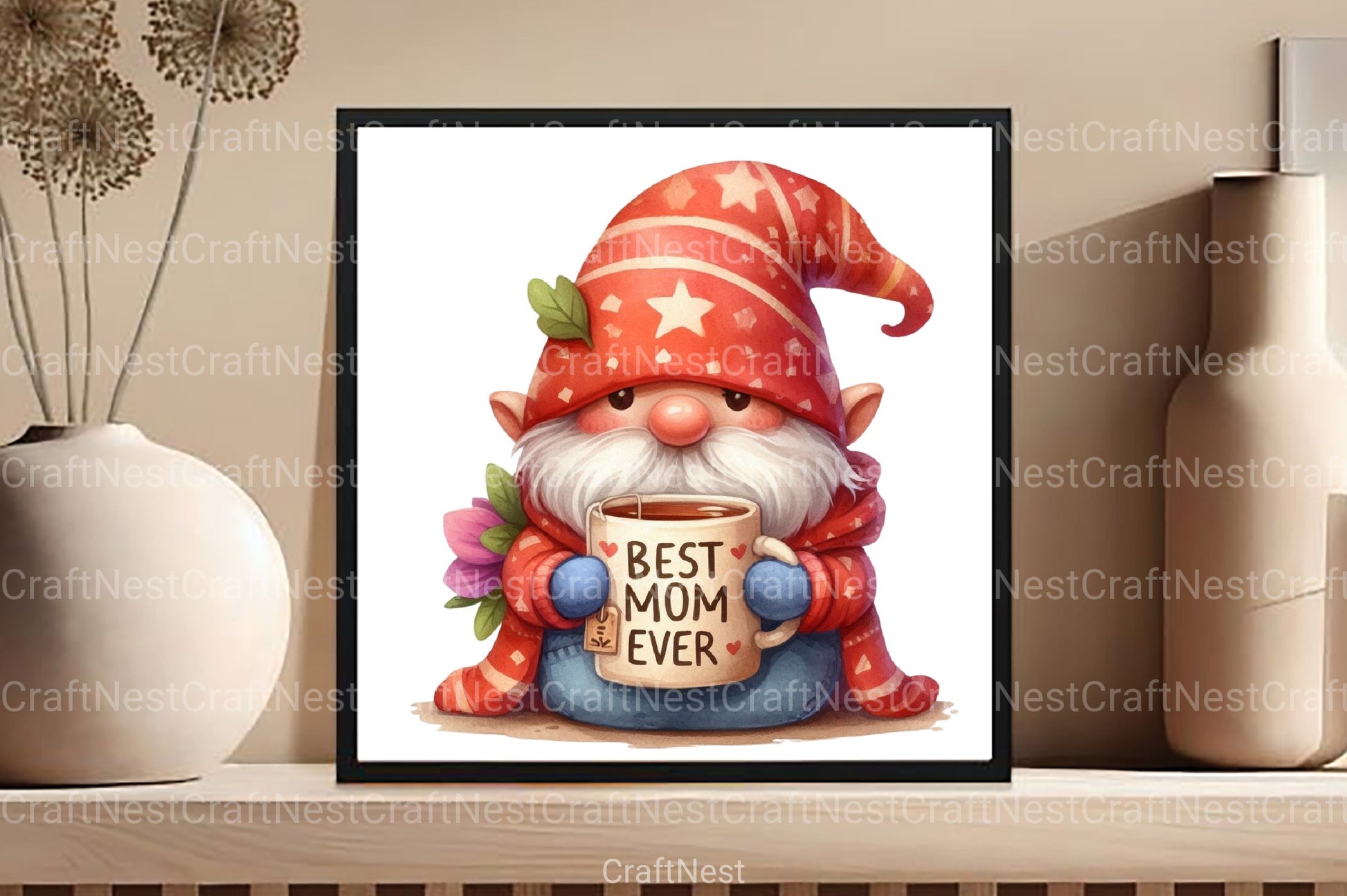 Mother's Day Gnomes Clipart Bundle 1 - CraftNest - Digital Crafting and Art