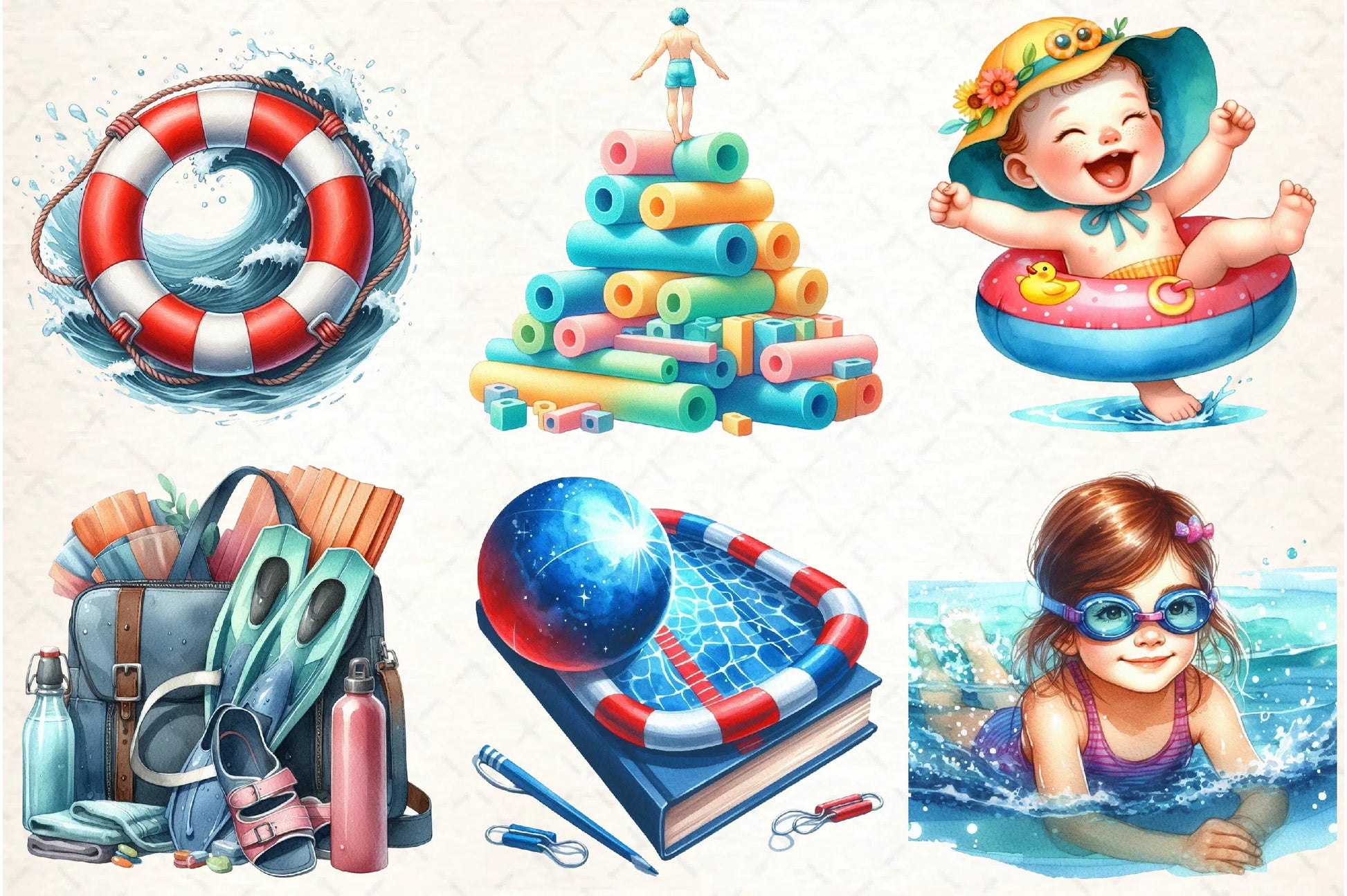 Summer Swimming Clipart Bundle - CraftNest - Digital Crafting and Art