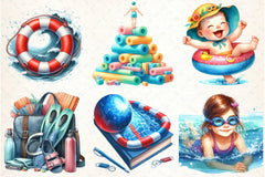 Summer Swimming Clipart Bundle - CraftNest - Digital Crafting and Art