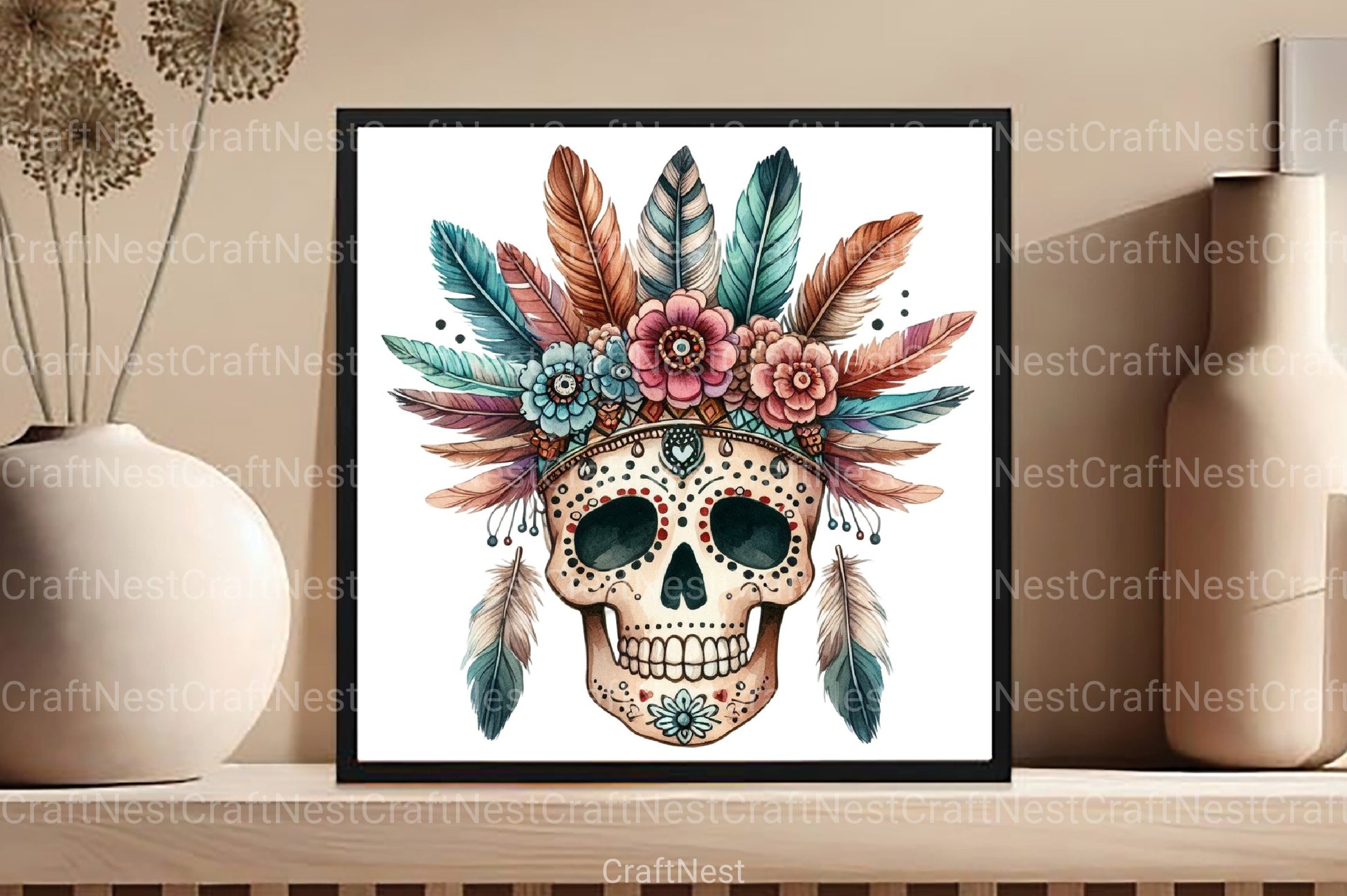 Boho Feathers Desert Clipart Bundle - CraftNest - Digital Crafting and Art