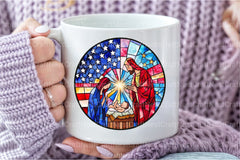 Round Stained Glass 4th of July Nativity Clipart Bundle 88 - CraftNest - Digital Crafting and Art