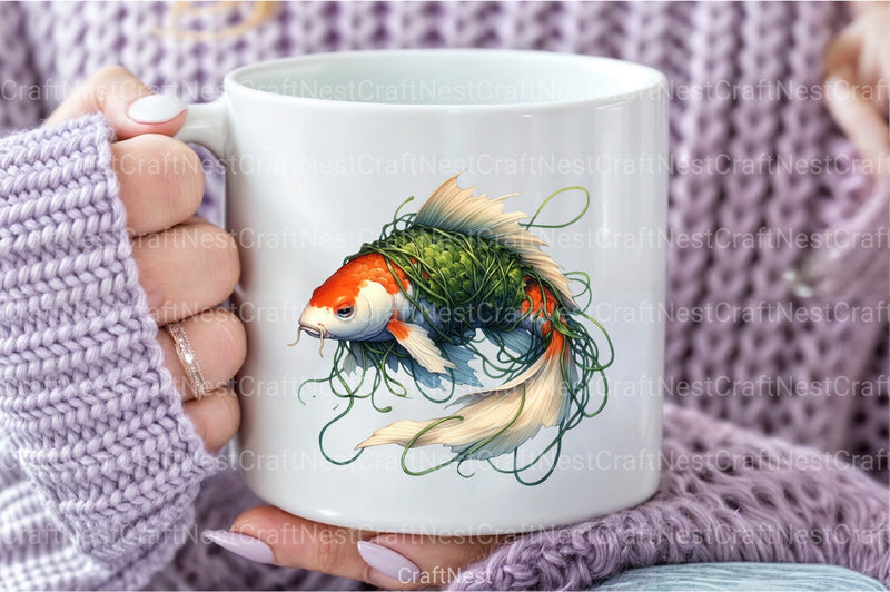 Japanese Koi Fish Clipart Bundle - CraftNest - Digital Crafting and Art