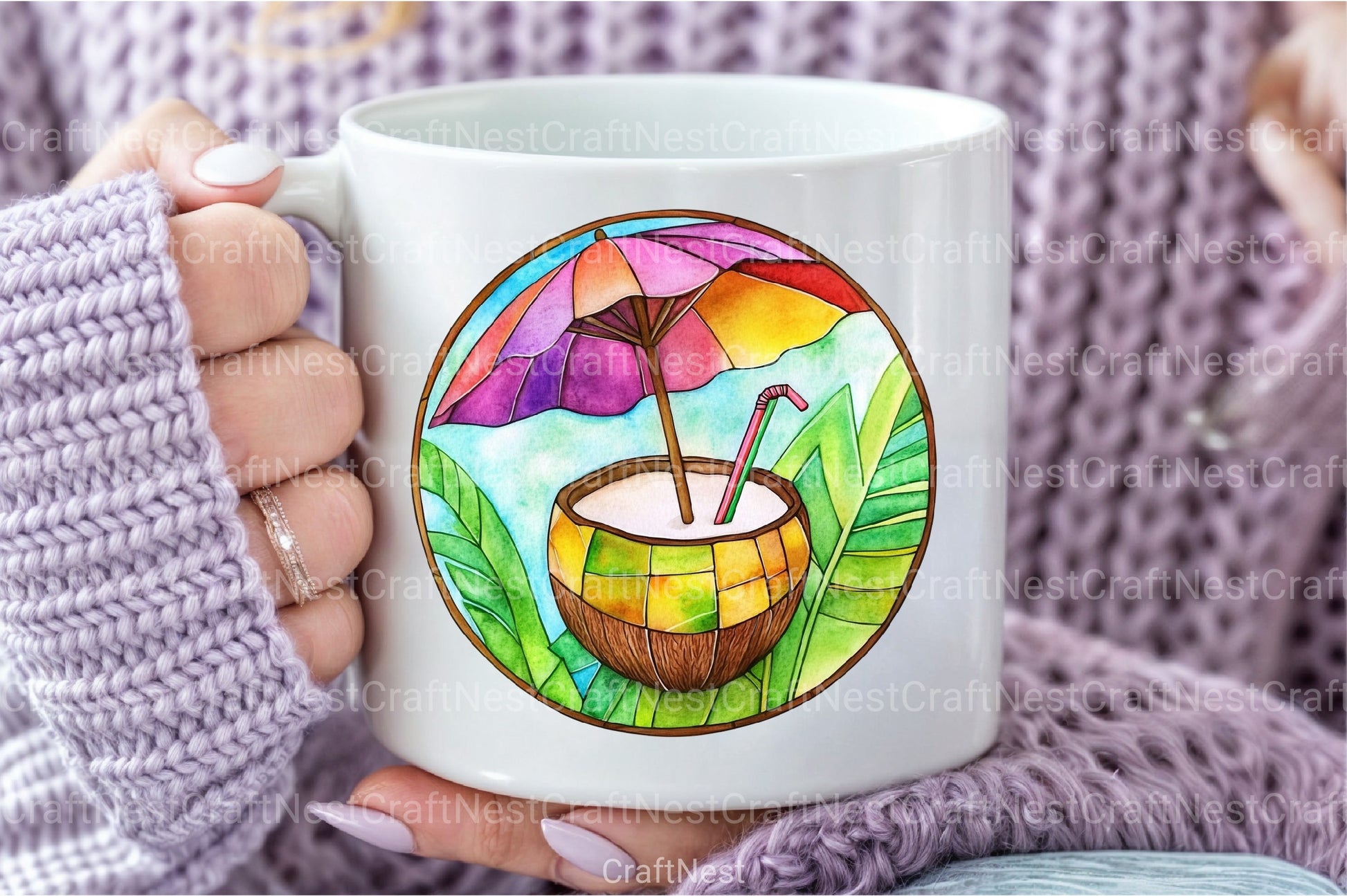 Stained Glass Summer Clipart Bundle - CraftNest - Digital Crafting and Art