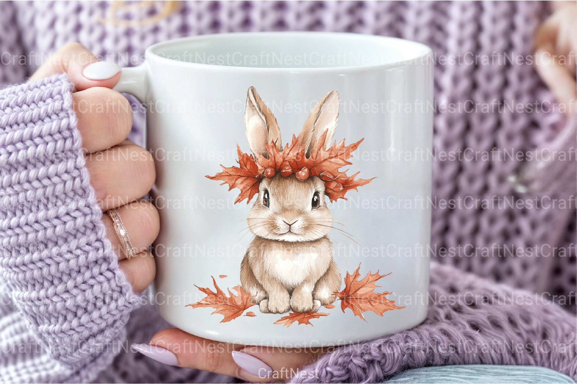 Cute Autumn Bunny Clipart Bundle 77 - CraftNest - Digital Crafting and Art