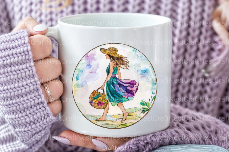 Round Stained Glass Summer Clipart Bundle 99 - CraftNest - Digital Crafting and Art