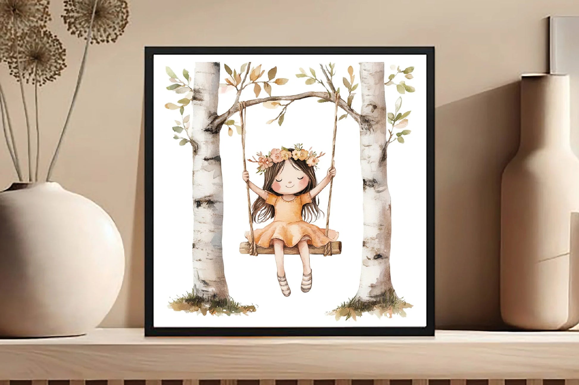 Cute Girl on Swing Clipart Bundle - CraftNest - Digital Crafting and Art