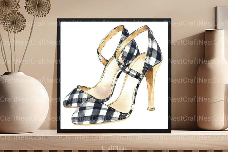 Luxury Black Gingham Summer Clipart Bundle 99 - CraftNest - Digital Crafting and Art