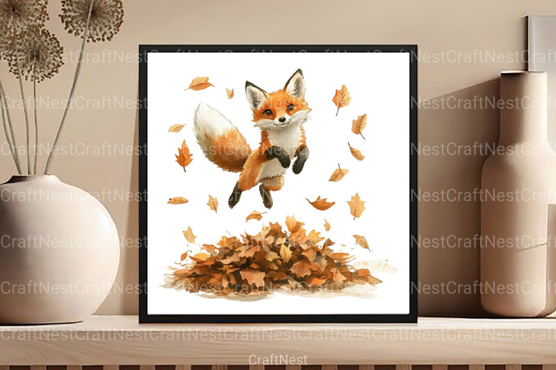 Autumn Fox Clipart Bundle 99 - CraftNest - Digital Crafting and Art