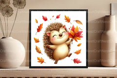 Autumn Hedgehog Clipart Bundle - CraftNest - Digital Crafting and Art