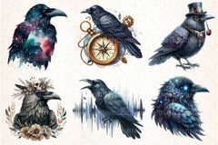 Raven Clipart Bundle - CraftNest - Digital Crafting and Art