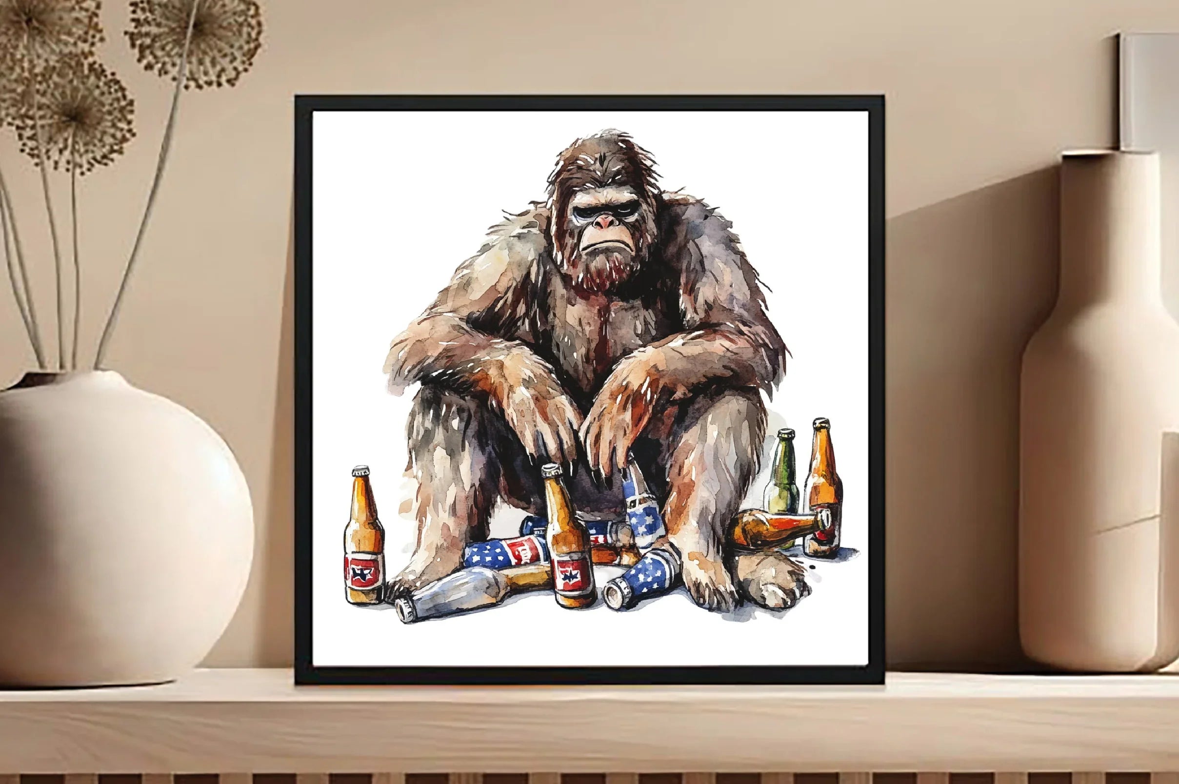 Bigfoot Holding Beer 4th of July Clipart Bundle - CraftNest - Digital Crafting and Art