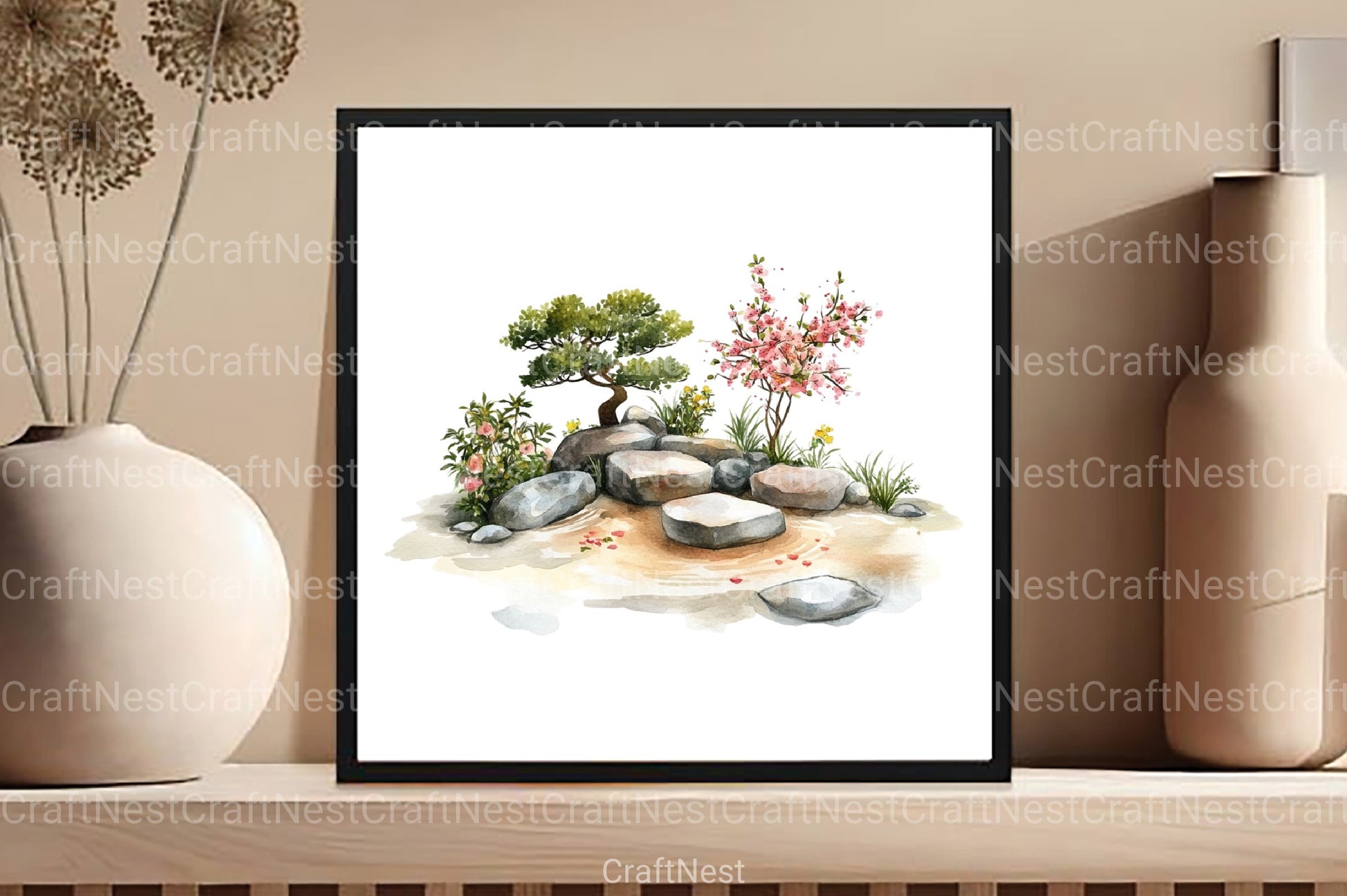 Japanese Spring Garden Clipart Bundle - CraftNest - Digital Crafting and Art