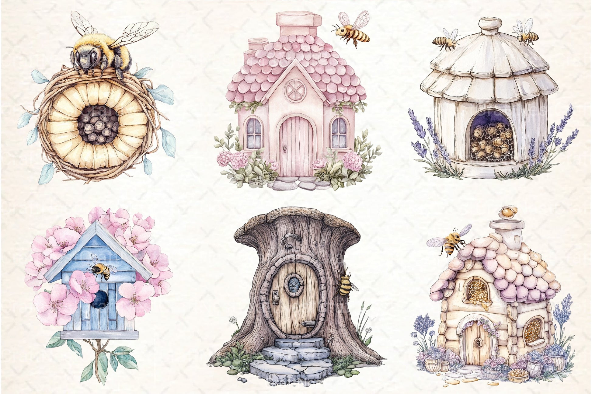 Bee Home Clipart Bundle 99 - CraftNest - Digital Crafting and Art