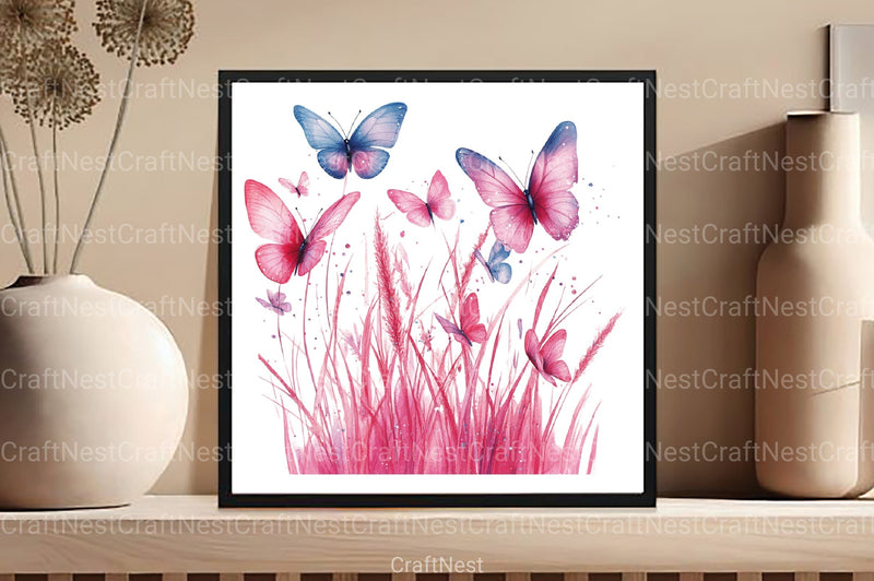 Pink Summer Grass Clipart Bundle - CraftNest - Digital Crafting and Art