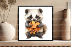 Autumn Badger Clipart Bundle - CraftNest - Digital Crafting and Art
