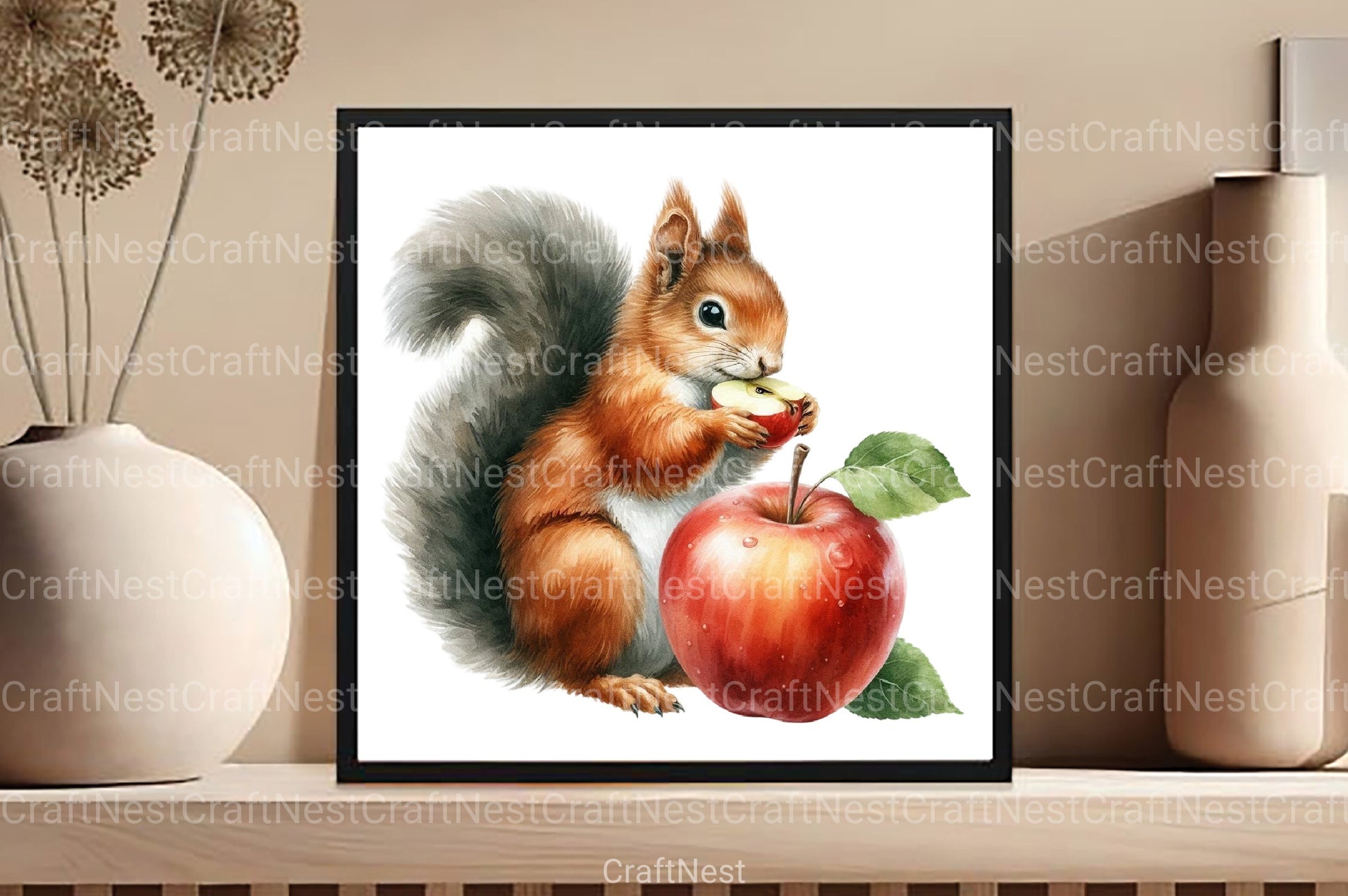 Autumn Squirrel Clipart Bundle 77 - CraftNest - Digital Crafting and Art
