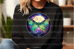 Lunar Moth & Moon Stained Glass Clipart Bundle - CraftNest - Digital Crafting and Art