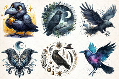 Raven Clipart Bundle - CraftNest - Digital Crafting and Art