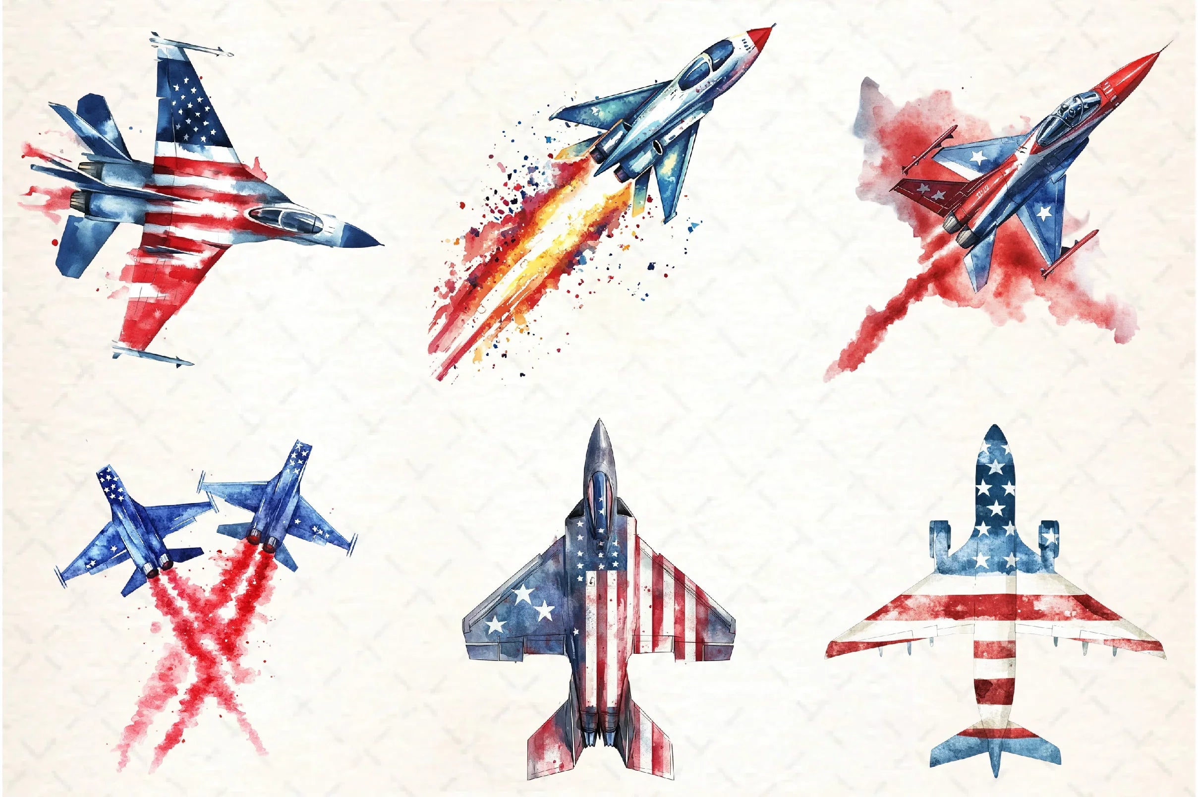 Jet Planes 4th of July Clipart Bundle - CraftNest - Digital Crafting and Art