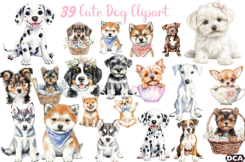 Cute Dog Clipart Bundle 82 - CraftNest - Digital Crafting and Art