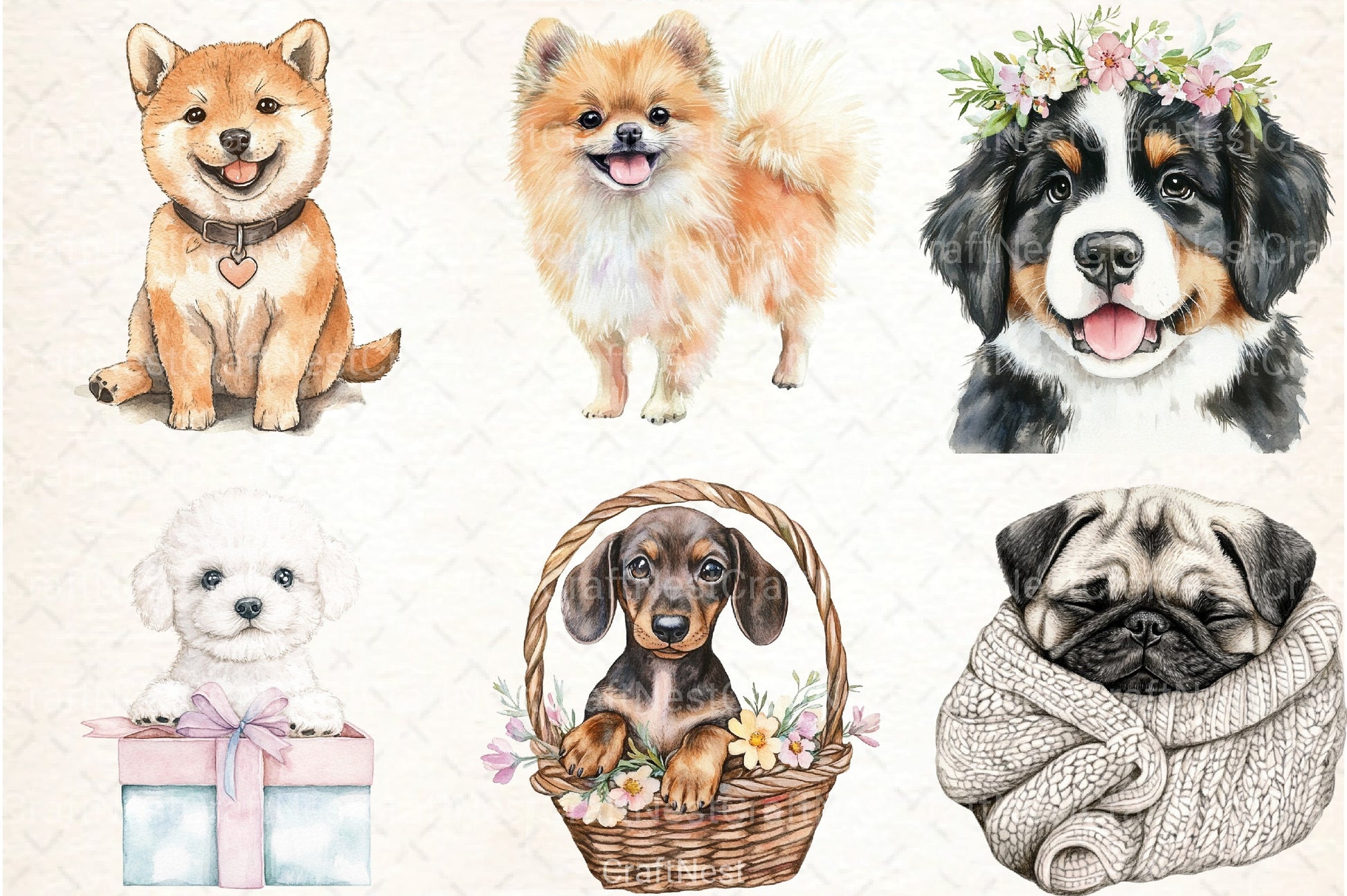 Cute Dog Clipart Bundle 82 - CraftNest - Digital Crafting and Art