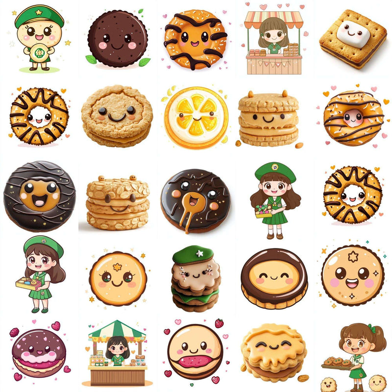 Kawaii Girl Scout Cookies Clipart - CraftNest - Digital Crafting and Art