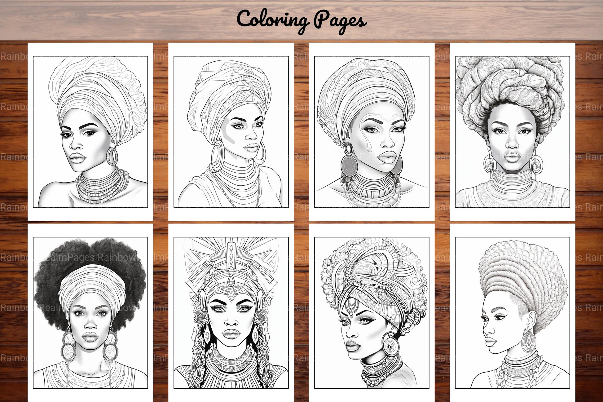 100 African Black Woman Coloring Book - CraftNest - Digital Crafting and Art