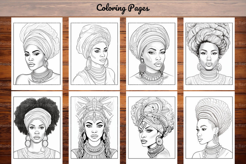100 African Black Woman Coloring Book - CraftNest - Digital Crafting and Art
