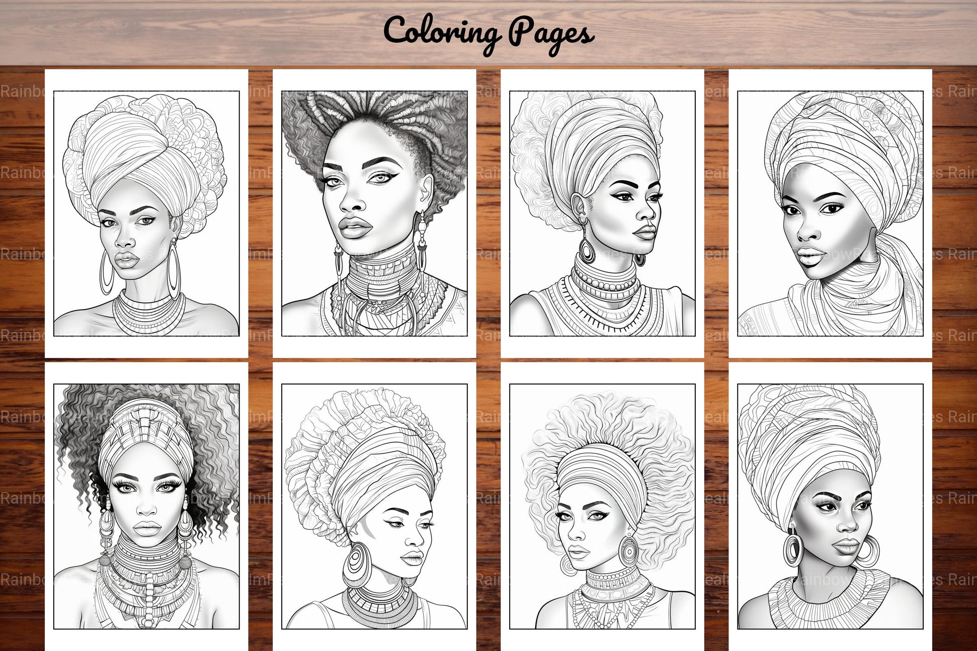 100 African Black Woman Coloring Book - CraftNest - Digital Crafting and Art