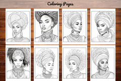 100 African Black Woman Coloring Book - CraftNest - Digital Crafting and Art