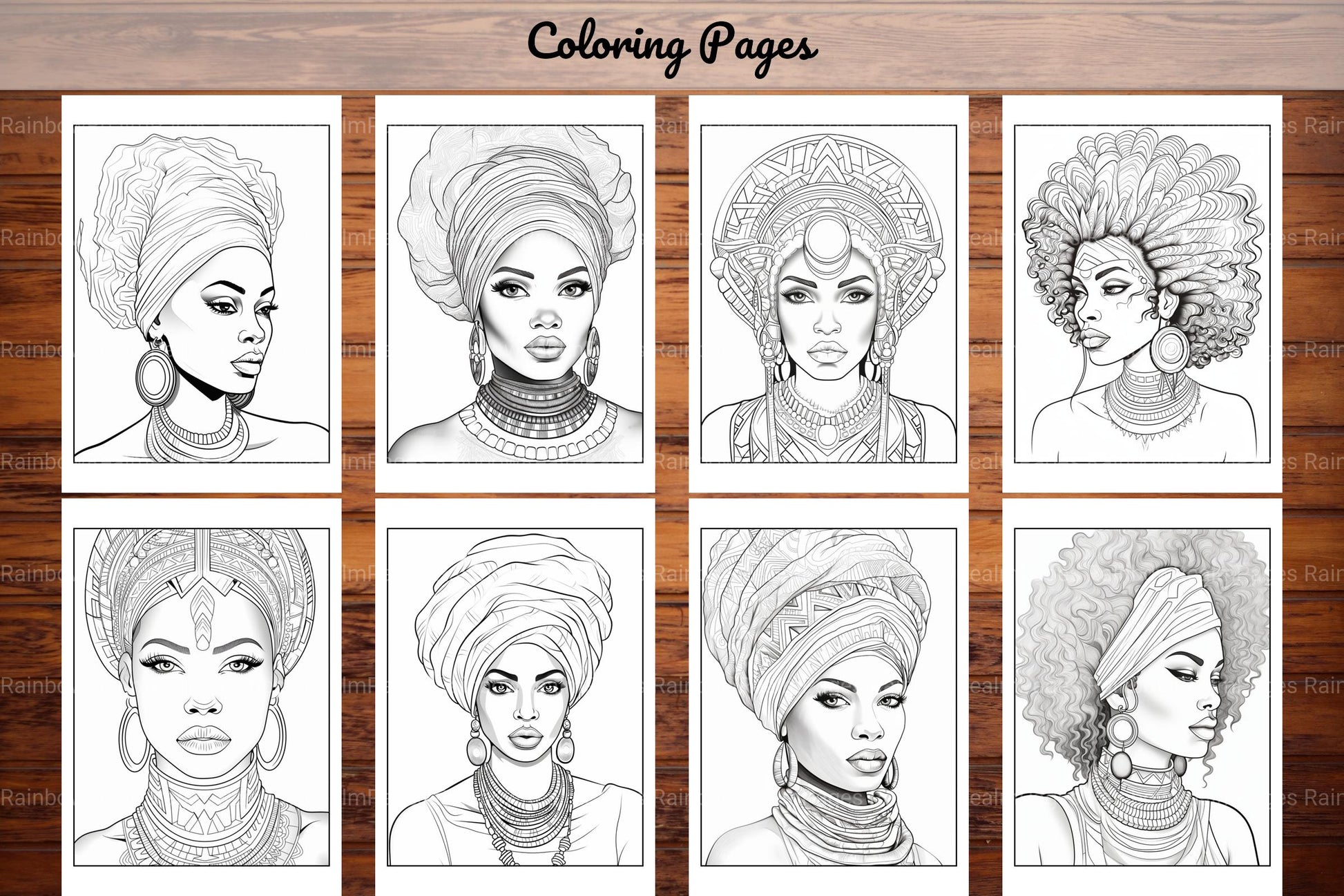 100 African Black Woman Coloring Book - CraftNest - Digital Crafting and Art