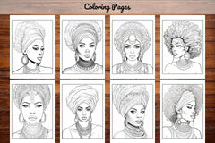 100 African Black Woman Coloring Book - CraftNest - Digital Crafting and Art