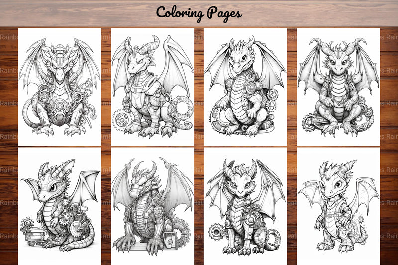 Dragons Coloring Book - CraftNest - Digital Crafting and Art