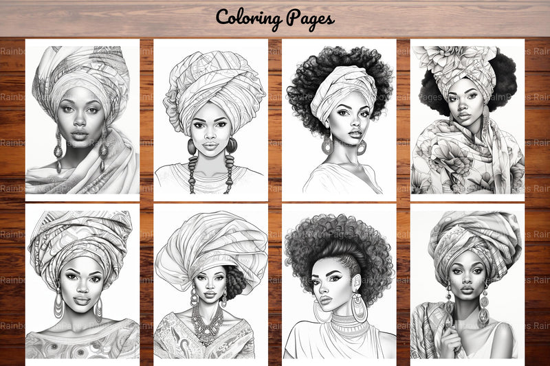 African Black Woman Coloring Book - CraftNest - Digital Crafting and Art