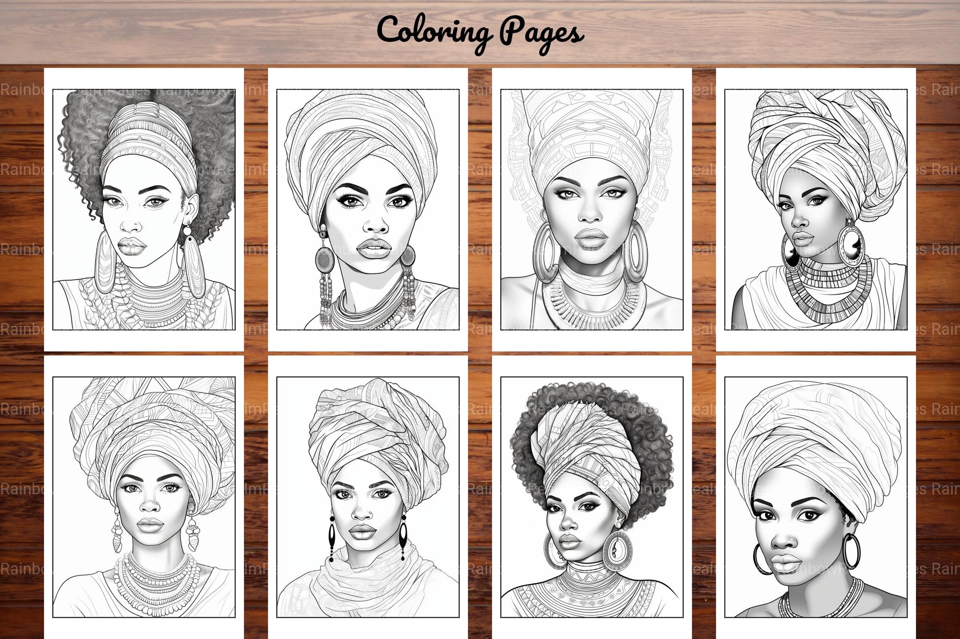 100 African Black Woman Coloring Book - CraftNest - Digital Crafting and Art