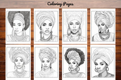 100 African Black Woman Coloring Book - CraftNest - Digital Crafting and Art