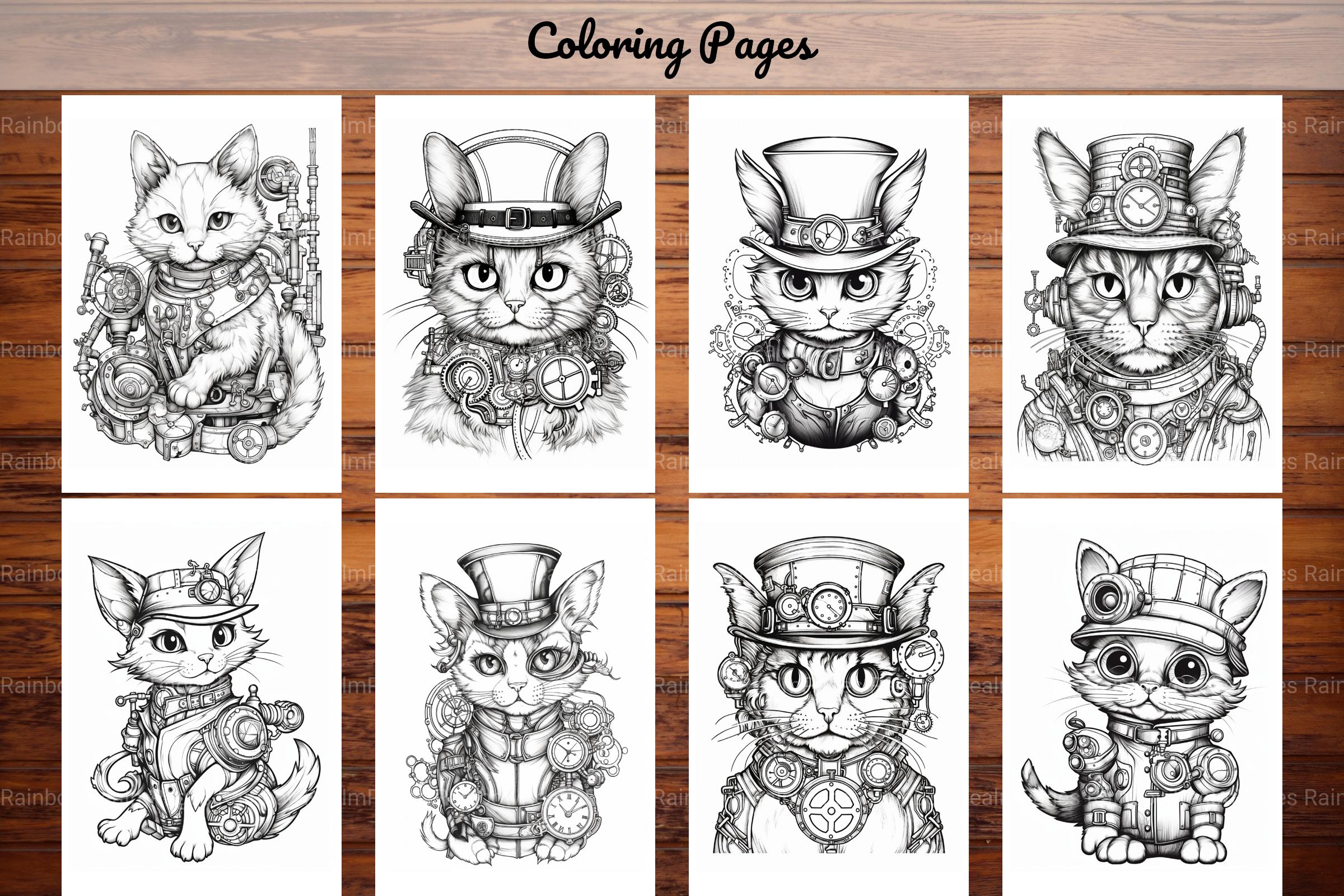 Cats Coloring Book - CraftNest - Digital Crafting and Art
