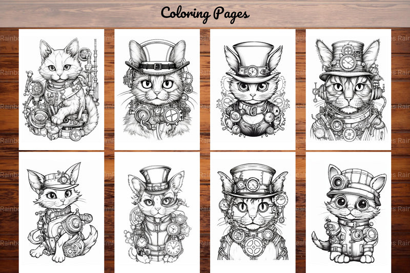 Cats Coloring Book - CraftNest - Digital Crafting and Art
