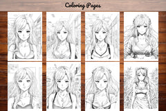 Anime Girls Coloring Pages - CraftNest - Digital Crafting and Art