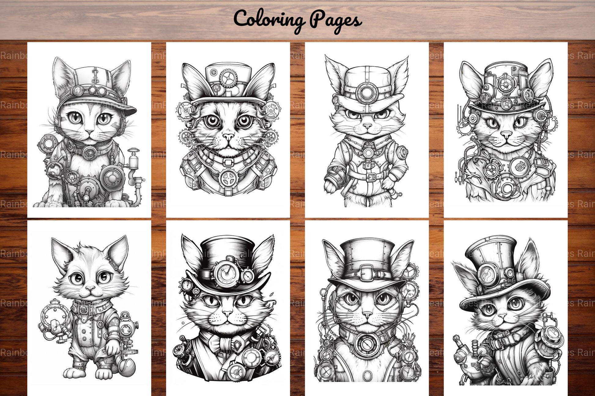 Cats Coloring Book - CraftNest - Digital Crafting and Art
