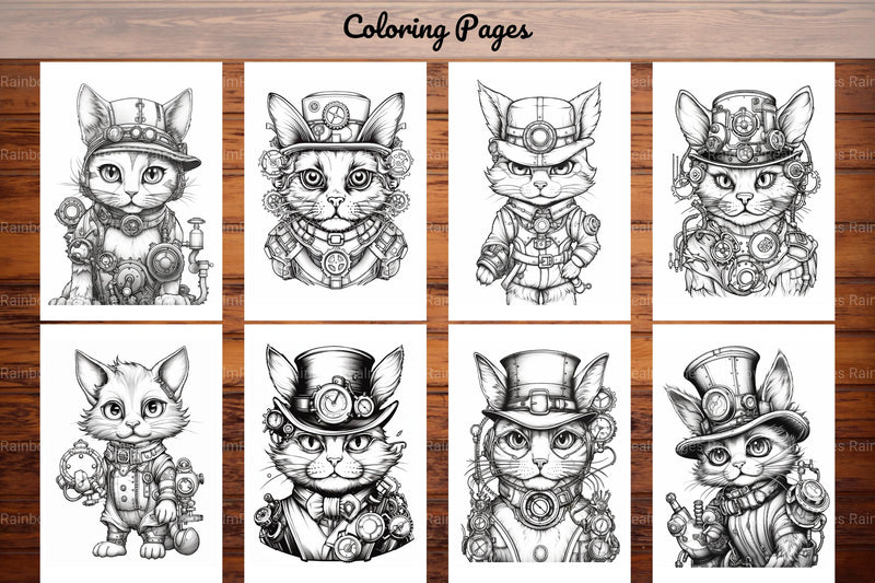Cats Coloring Book - CraftNest - Digital Crafting and Art